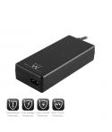 Ewent Cargador Universal Automatico para Portatil - Home 90W - 11 Puntas - Color Negro