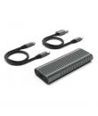 Ewent Caja Externa USB 3.2 - USB-C SSD sin Tornillos - Cable USB C-C y USB C-A - Color Gris
