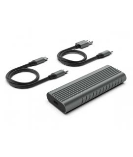 Ewent Caja Externa USB 3.2 - USB-C SSD sin Tornillos - Cable USB C-C y USB C-A - Color Gris