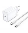 Vention Cargador de Pared USB-C 25W - Cable USB-C 1m - PD3.0 - Color Blanco