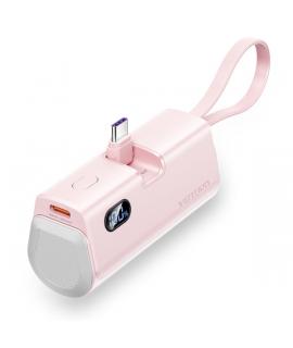 Vention PowerBank 4800mAh - USB-C - Carga Rapida 22.5W - Conector Plegable - Color Rosa