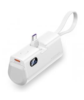 Vention PowerBank 4800mAh - USB-C - Carga Rapida 22.5W - Conector Plegable - Color Blanco
