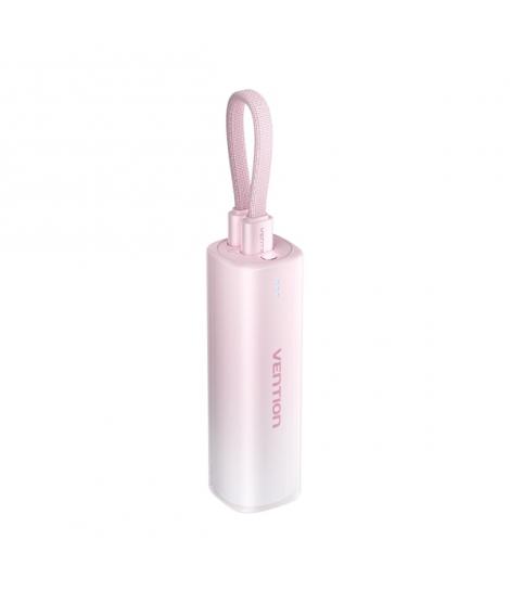 Vention PowerBank 5000mAh - USB-C, Lightning - Carga Rapida 20W - Color Rosa