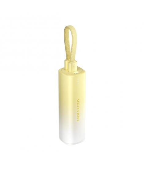 Vention PowerBank 5000mAh - USB-C, Lightning - Carga Rapida 20W - Color Amarillo
