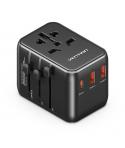 Vention Cargador de Viaje Universal - 1xUSB-C, 2xUSB - 20W - Color Negro