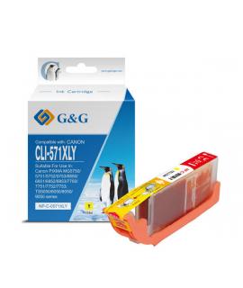 G&G Canon CLI571XL Amarillo Cartucho de Tinta Generico - Reemplaza 0334C001/0388C001