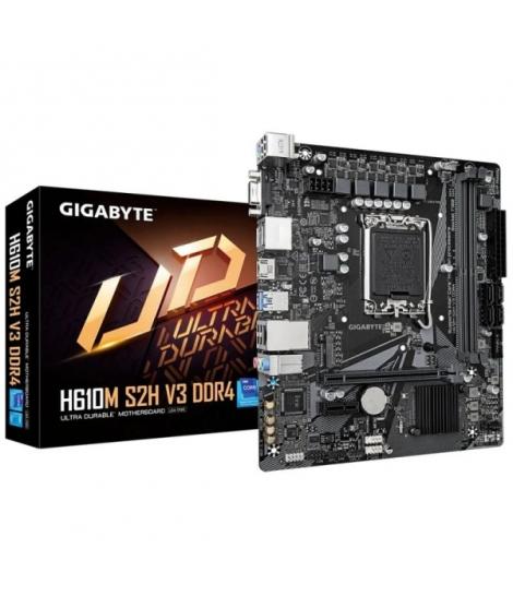 Gigabyte H610M S2H V3 Placa Base Intel1700 2x DDR4 - M.2, SATA, PCIe4.0 - HDMI, DisplayPort, VGA, RJ-45, USB 3.2 - MicroATX