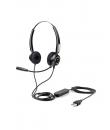Urban Factory Movee Auriculares Supraaurales de Diadema - Mando a Distancia - Conexion USB-A Plug & Play - Color Negro