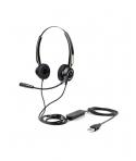 Urban Factory Movee Auriculares Supraaurales de Diadema - Mando a Distancia - Conexion USB-A Plug & Play - Color Negro