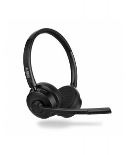 Urban Factory Movee Auriculares Supraaurales de Diadema para Conferencia - Bluetooth 5.3 - Color Negro