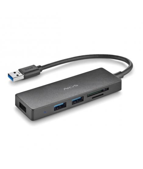 NGS IHUB Reader Hub USB 3.0 - 3 Puertos USB 3.0 - 1 Ranura SD - 1 Ranura MicroSD