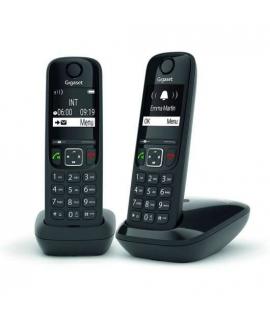 Gigaset AS690 Duo Telefono Inalambrico Dect + 1 Supletorio - Pantalla en B/N - Control de Volumen - Gran Autonomia