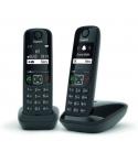 Gigaset AS690 Duo Telefono Inalambrico Dect + 1 Supletorio - Pantalla en B/N - Control de Volumen - Gran Autonomia