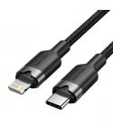 Vention Cable USB-C a Lightning 3A 27W - 1m - Trenzado - Color Negro