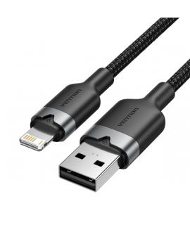 Vention Cable USB-A a Lightning 2.4A - 1m - Trenzado - Color Negro