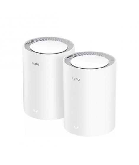 Cudy Pack de 2 Sistemas WiFi Mesh 7 Gigabit Dual Band BE3600 - Velocidad hasta 1000Mbps - 3 Puertos - Antenas Internas - Color B