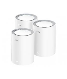 Cudy Pack de 3 Sistemas WiFi Mesh 7 Gigabit Dual Band BE3600 - Velocidad hasta 1000Mbps - 3 Puertos - Antenas Internas - Color B