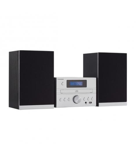 Thomson MIC122BT Micro Cadena Bluetooth - Reproductor de CD y Radio FM - Potencia Musical 50W - Tecnologia Bass Boost - Mando a 