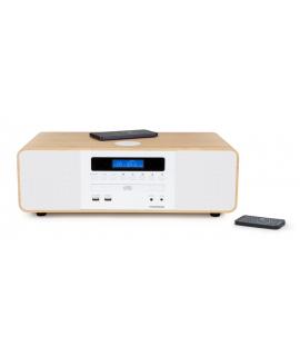Thomson MIC201IBT Micro Cadena Bluetooth -Cargador Induccion - Potencia Musical 50W - Color Madera/Blanco