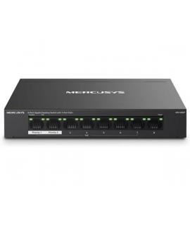 Mercusys Switch 8 Puertos Gigabit RJ45 10/100/1000Mbps - 7 Puertos PoE - Diseño Compacto - Plug & Play - Carcasa de Metal