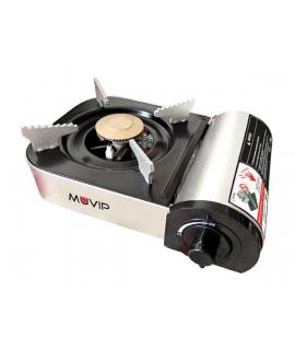 Muvip Serie Small Cocina de Gas Portatil 1 Fuego - Encendido Automatico - Quemador de Aluminio y Cobre - Valvula Doble Sellado -