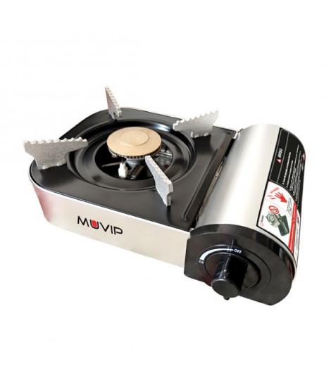 Muvip Serie Small Cocina de Gas Portatil 1 Fuego - Encendido Automatico - Quemador de Aluminio y Cobre - Valvula Doble Sellado -