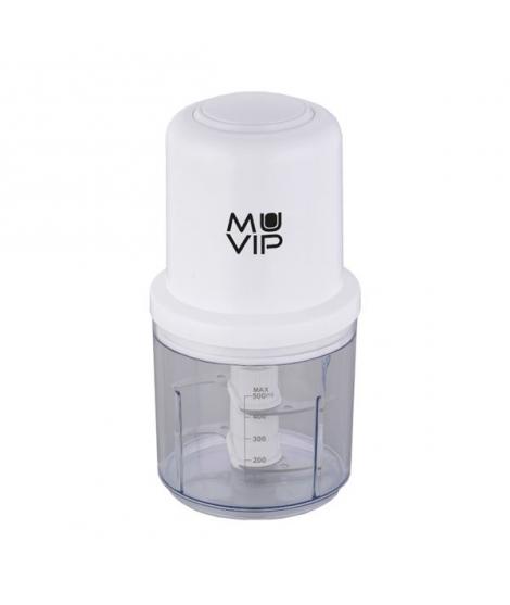 Muvip Picadora de Alimentos 400W - Recipiente con Capacidad 0.5L - Cuchillas de Acero Inoxidable - Botón para Control de Velocid