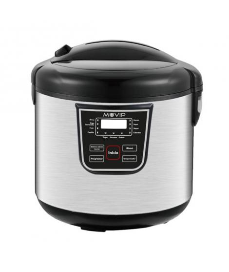 Muvip Olla a Presion Electrica - 5 Litros - 11 Programas Disponibles - 900W - Display LED - Acero Inoxidable - Totalmente Desmon