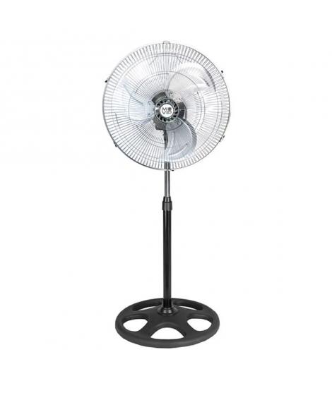 Muvip Ventilador Industrial de Pie - 75W - 45cm - 3 Velocidades - Color Plata/Negro