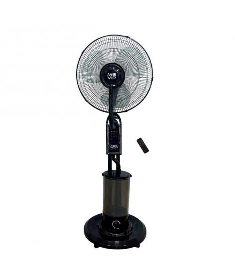 Muvip Ventilador de Pie - 75W - 40cm - 3 Velocidades - Nebulizador - Funcion de Oscilacion - Mando - Color Negro