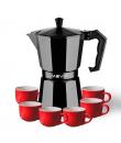 Muvip MV0607 Cafetera de Aluminio - Capacidad 6 Tazas - Mango Ergonomico - Antiadherente - Apta para Placas Electricas, Vitrocer