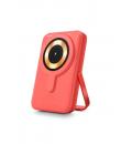 Urban Factory Magnee Power Powerbank Universal 10000mAh - Entrada USB-C - Salida USB-C, USB-A e Inalambrica - Color Naranja Neon