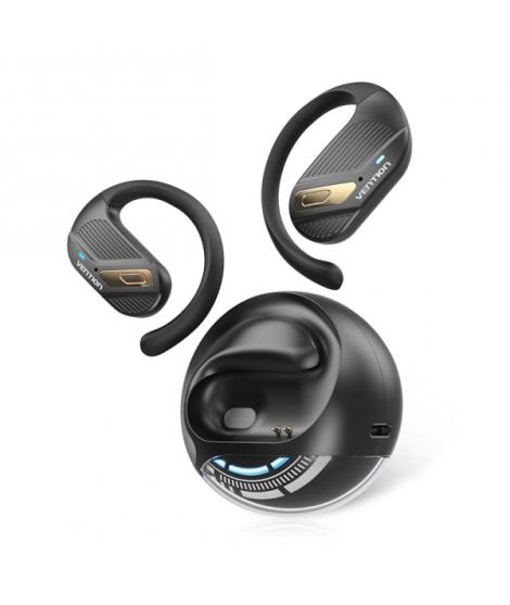 Vention OpenBeat O12 Auriculares Bluetooth 5.4 con Estuche de Carga - True Wireless - Open Ear - 7h Autonomia - Color Negro
