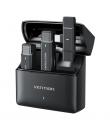 Vention Levalier Microfono Clip Inalambrico USB-C - Cancelacion de Ruido Avanzada - Bateria 30h - Rango 300m - Color Negro