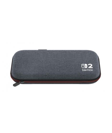 PowerA Funda Nintendo Switch 2 - Almacenamiento para 10 Tarjetas de Juego - Soporte Integrado - Color Gris