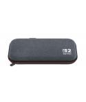 PowerA Funda Nintendo Switch 2 - Almacenamiento para 10 Tarjetas de Juego - Soporte Integrado - Color Gris