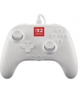 PowerA Lumectra Mando con Cable para Nintendo Switch 2 - Efecto Hall - Iluminacion RGB - Color Blanco