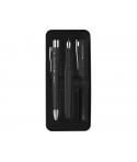 Faber-Castell Poly Pack de Boligrafo Poly Ball y Pluma Estilografica Poly Pen con Plumin B - Clip de Metal - Color Negro