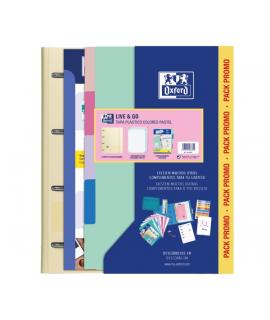 Oxford Europeanbinder Live & Go Carpeta Tamaño A4+ con Recambio + Separadores - Tapa de Plastico Polyfoam - Colores Pastel Aleat