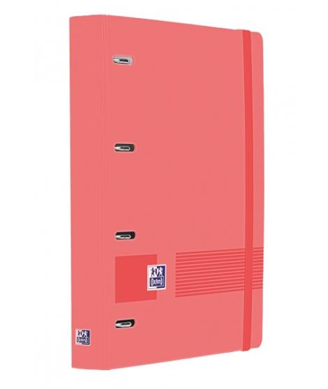 Oxford Europeanbinder Live & Go A4+ Carpeta Tamaño A4+ con Recambio de 100 Hojas Cuadricula 5x5mm - Tapa de Plastico Polyfoam - 