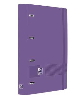 Oxford Europeanbinder Live & Go A4+ Carpeta Tamaño A4+ con Recambio de 100 Hojas Cuadricula 5x5mm - Tapa de Plastico Polyfoam - 