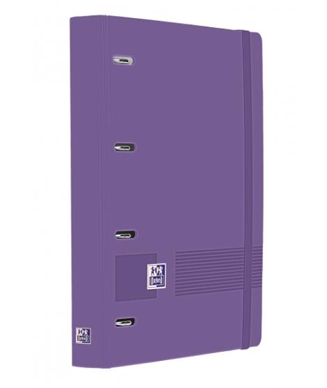 Oxford Europeanbinder Live & Go A4+ Carpeta Tamaño A4+ con Recambio de 100 Hojas Cuadricula 5x5mm - Tapa de Plastico Polyfoam - 