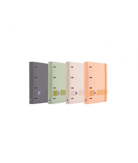 Oxford Europeanbinder+ Boreal Carpeta Tamaño A4+ con Recambio de 100 Hojas Cuadricula 5x5mm - Tapa de Plastico Polyfoam - Cierre