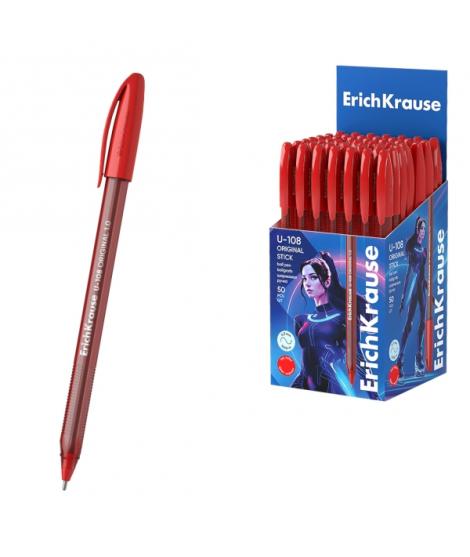 Erichkrause U-108 Boligrafo Clasico - Punta de Bola 1.0mm - Trazo de 0.3mm - Tapa Ventilada - Cuerpo Translucido y Tintado - Ult