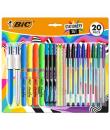 Bic Escritura Multicolor Pack de 20 Piezas Variadas - 6 Bic Cristal Original, 2 Bic Cristal Fun, 2 Bic 4 Colores, 3 Bic Intensit