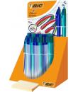 Bic 4 Colours Smooth Gradient Expositor de 30 Boligrafos de Bola Retractil - Punta Media de 1.0mm - Escritura un 40% mas Suave -