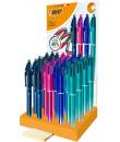 Bic 4 Colours Smooth Gradient y Drop Expositor de 36 Boligrafos de Bola Retractil - Punta Media de 1.0mm - Escritura un 40% mas 