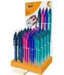 Bic 4 Colours Smooth Gradient y Drop Expositor de 36 Boligrafos de Bola Retractil - Punta Media de 1.0mm - Escritura un 40% mas 