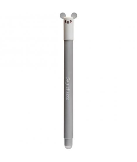 Eberhard Faber Animal Erase It! Boligrafo Borrable Tinta Gel Azul - Trazo 0.7mm - Tacto Soft - Diseño Raton