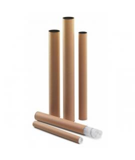 Faibo Tubo Portaplanos de Carton con Tapas de Plastico 460X40mm